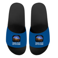Thumbnail for Mind Your Attitude Designed Sport Slippers