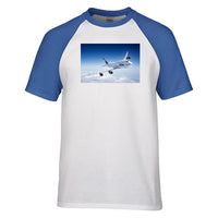 Thumbnail for Cruising Lufthansa's Boeing 747 Designed Raglan T-Shirts