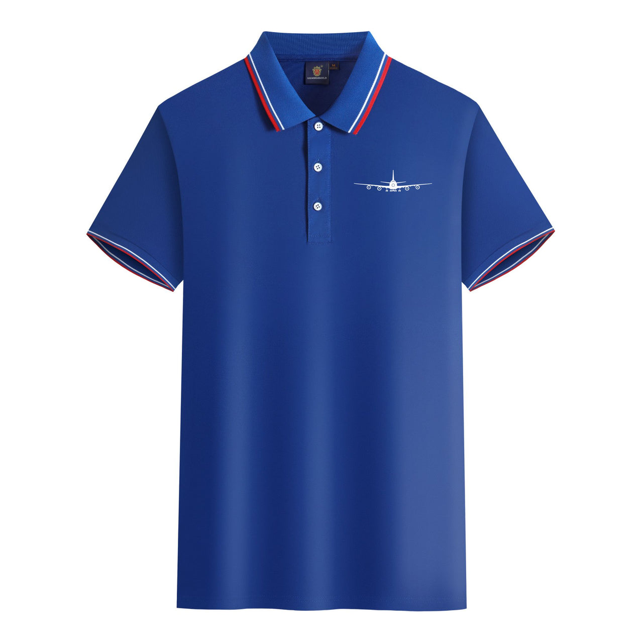 Boeing 747 Silhouette Designed Stylish Polo T-Shirts