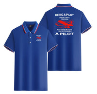 Thumbnail for If You're Cool You're Probably a Pilot Designed Stylish Polo T-Shirts (Double-Side)