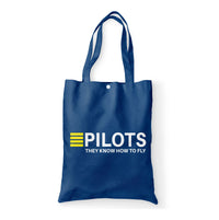 Thumbnail for Pilots They Know How To Fly Designed Tote Bags