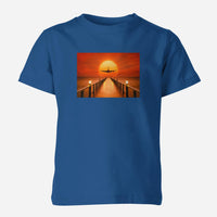 Thumbnail for Airbus A380 Towards Sunset Designed Children T-Shirts