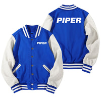 Thumbnail for Piper & Text Designed Baseball Style Jackets