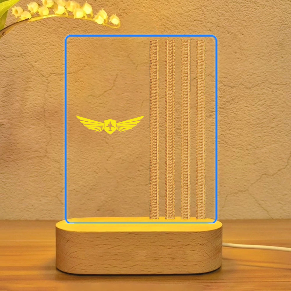 Special Golden Pilot Epaulettes (4,3,2 Lines) Designed Night Lamp
