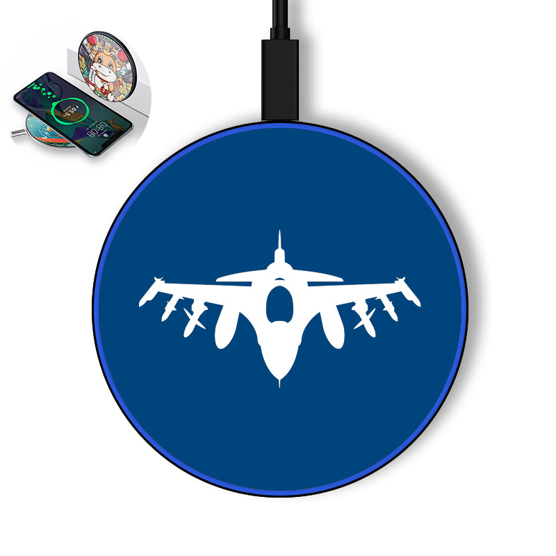 Fighter Jet 16 Silhouette Designed Wireless Chargers