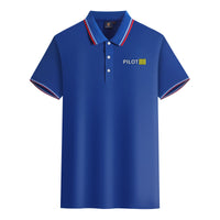 Thumbnail for Pilot & Stripes (4 Lines) Designed Stylish Polo T-Shirts