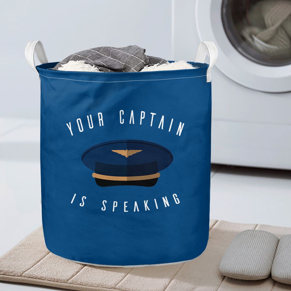 Your Captain Is Speaking Designed Laundry Baskets