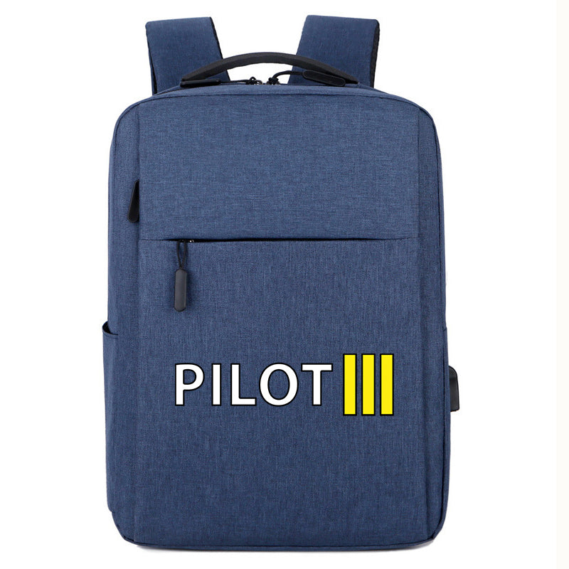 Pilot & Stripes (3 Lines) Designed Super Travel Bags