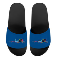 Thumbnail for Multicolor Airplane Designed Sport Slippers