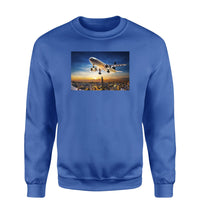 Thumbnail for Super Aircraft over City at Sunset Designed Sweatshirts