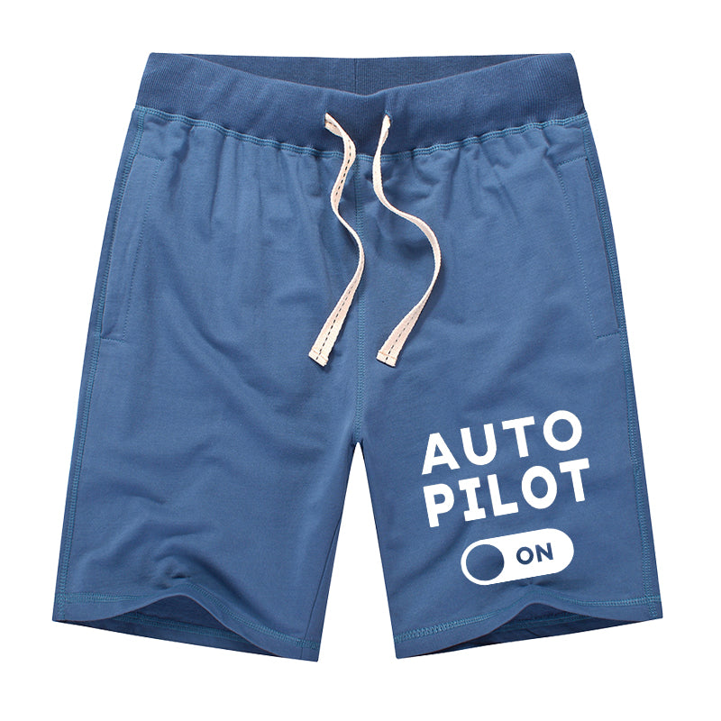 Auto Pilot ON Designed Cotton Shorts