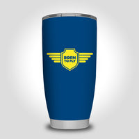 Thumbnail for Born To Fly & Badge Designed Tumbler Travel Mugs