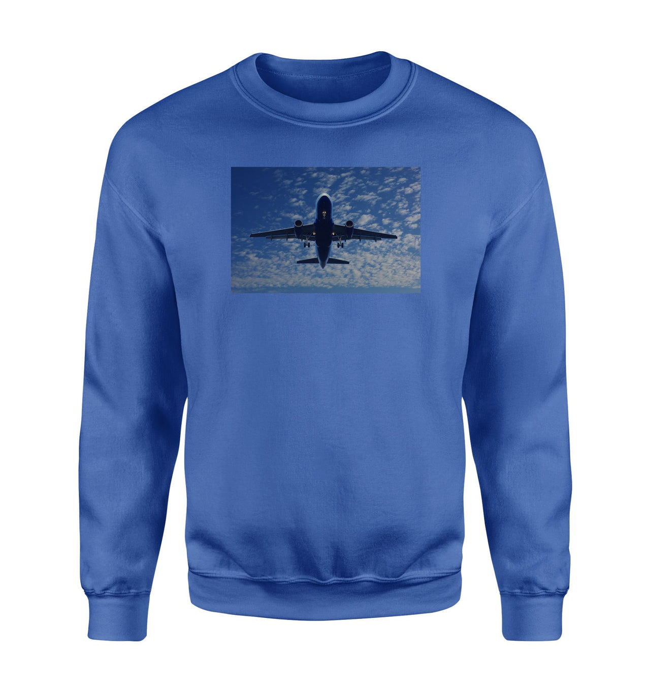 Airplane From Below Designed Sweatshirts