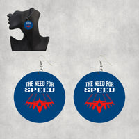 Thumbnail for The Need For Speed Designed Wooden Drop Earrings