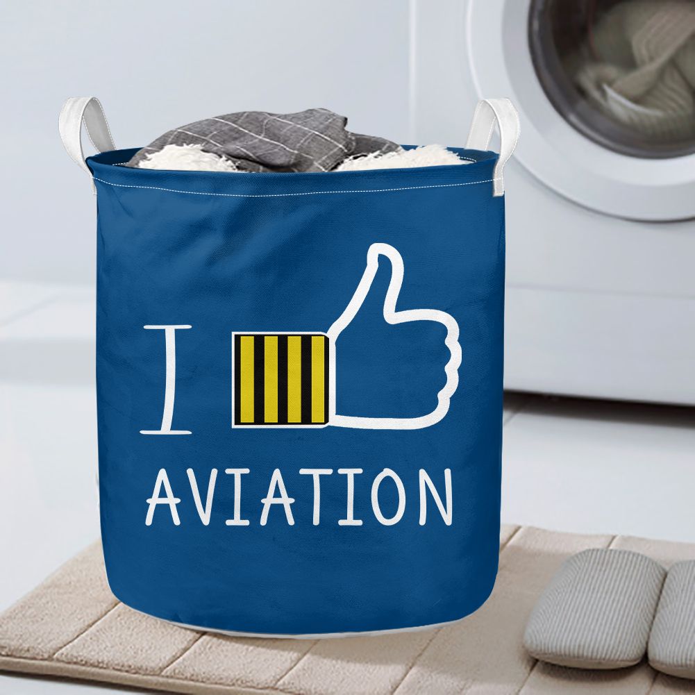 I Like Aviation Designed Laundry Baskets