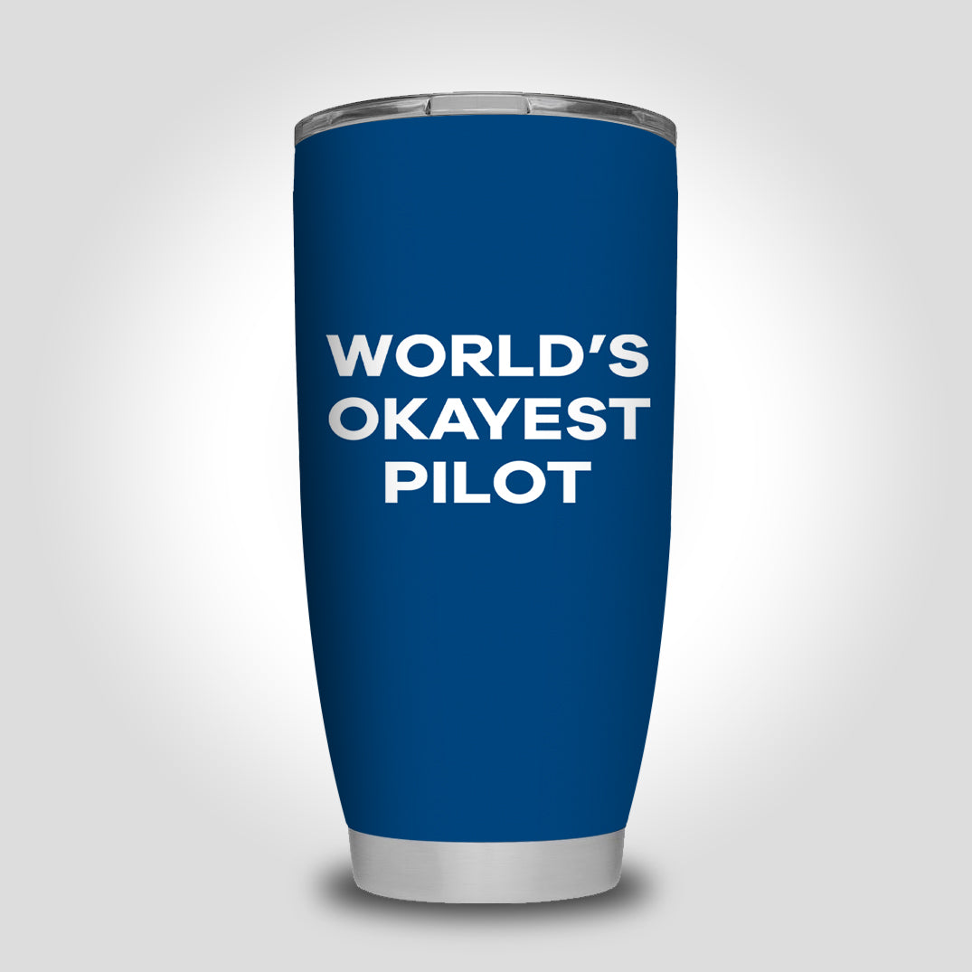 World's Okayest Pilot Designed Tumbler Travel Mugs
