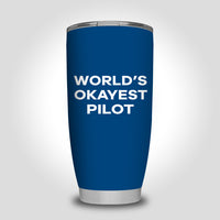 Thumbnail for World's Okayest Pilot Designed Tumbler Travel Mugs