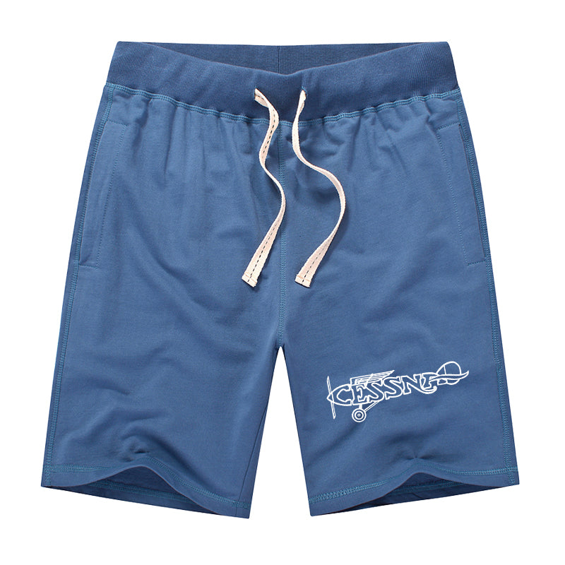 Special Cessna Text Designed Cotton Shorts
