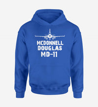 Thumbnail for McDonnell Douglas MD-11 & Plane Designed Hoodies