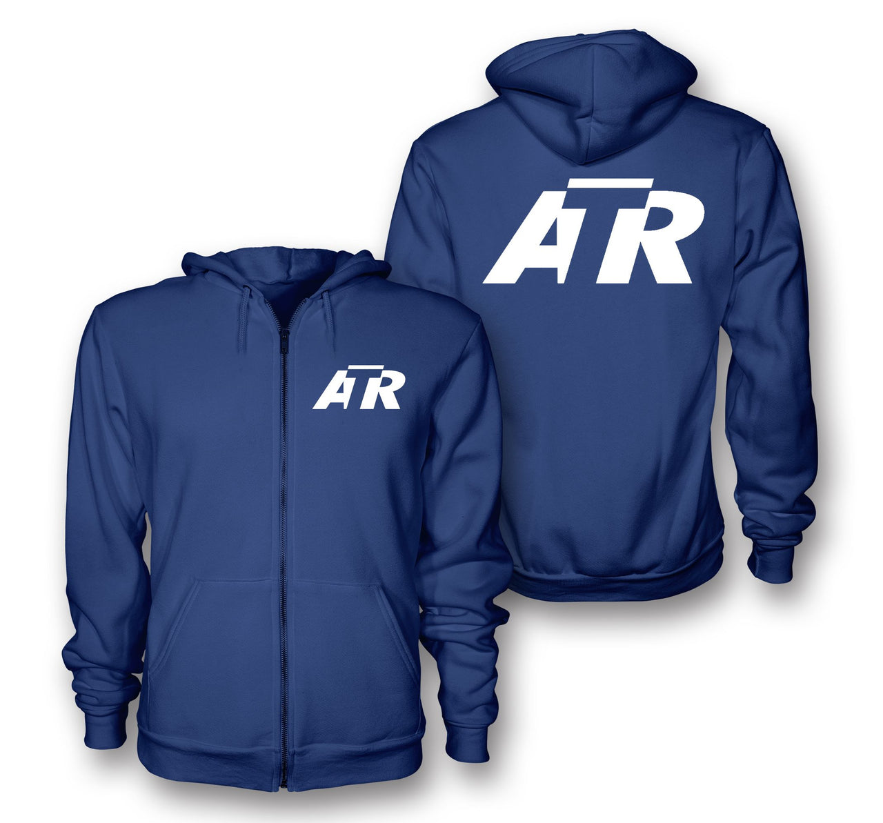 ATR & Text Designed Zipped Hoodies