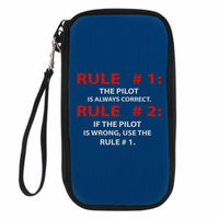 Thumbnail for Rule 1 - Pilot is Always Correct Designed Travel Cases & Wallets