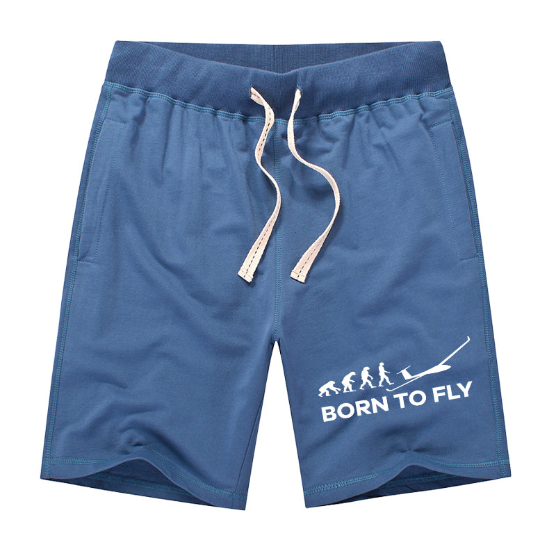 Born To Fly Glider Designed Cotton Shorts