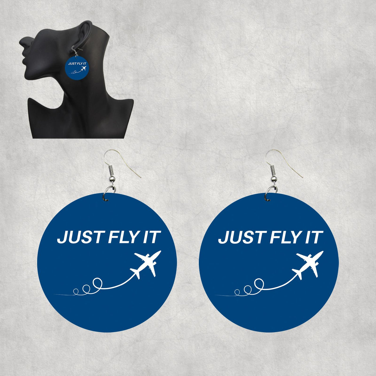 Just Fly It Designed Wooden Drop Earrings