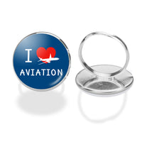 Thumbnail for I Love Aviation Designed Rings