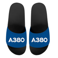 Thumbnail for A380 Flat Text Designed Sport Slippers