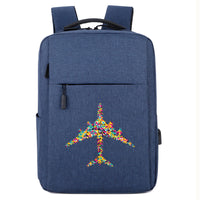 Thumbnail for Colourful Airplane Designed Super Travel Bags