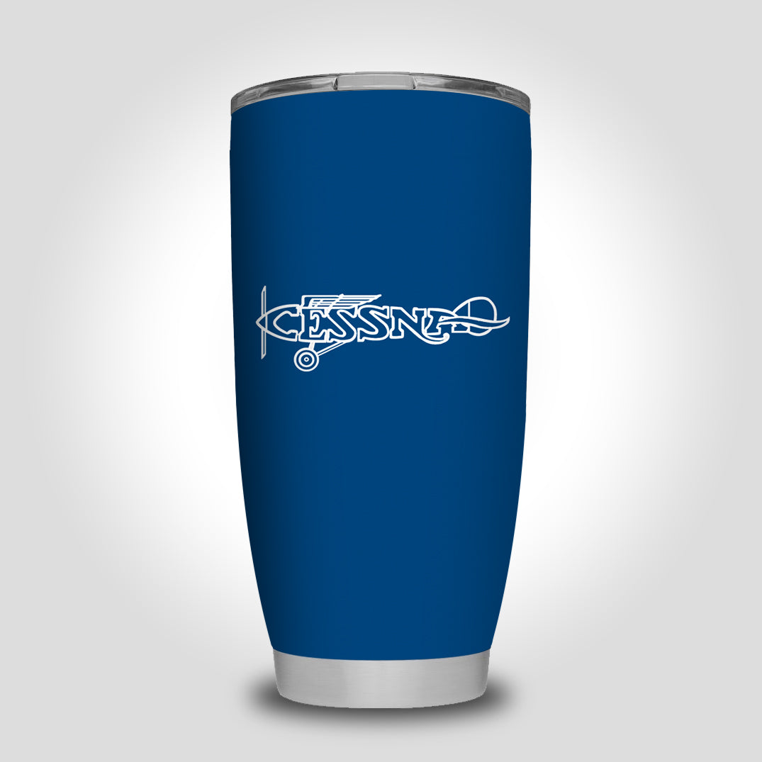 Special Cessna Text Designed Tumbler Travel Mugs