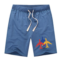Thumbnail for Colourful 3 Airplanes Designed Cotton Shorts