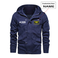 Thumbnail for A320 Flat Text Designed Cotton Jackets