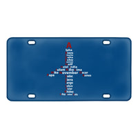 Thumbnail for Airplane Shape Aviation Alphabet Designed Metal (License) Plates