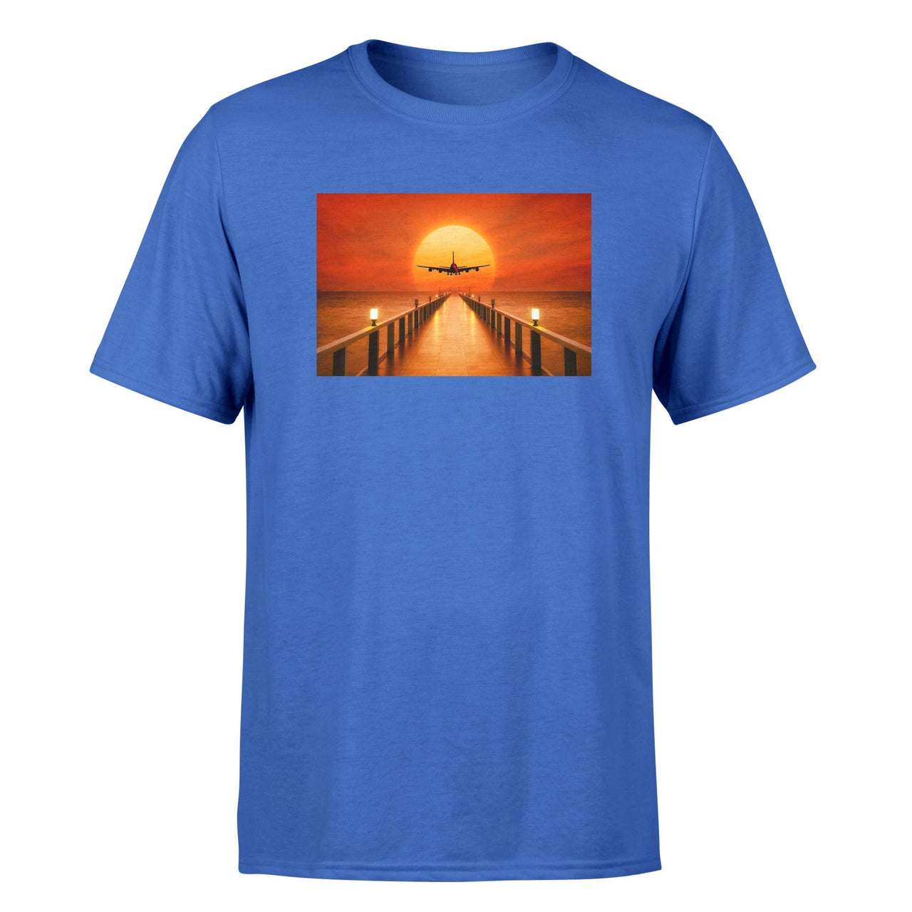 Airbus A380 Towards Sunset Designed T-Shirts