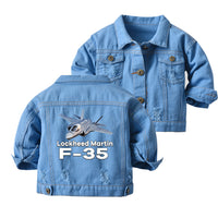 Thumbnail for The Lockheed Martin F35 Designed Children Denim Jackets