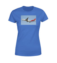 Thumbnail for Departing Qantas Boeing 747 Designed Women T-Shirts