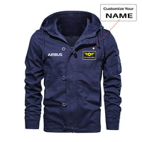 Thumbnail for Airbus & Text Designed Cotton Jackets