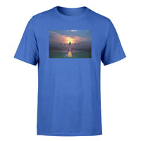 Thumbnail for Super Airbus A380 Landing During Sunset Designed T-Shirts