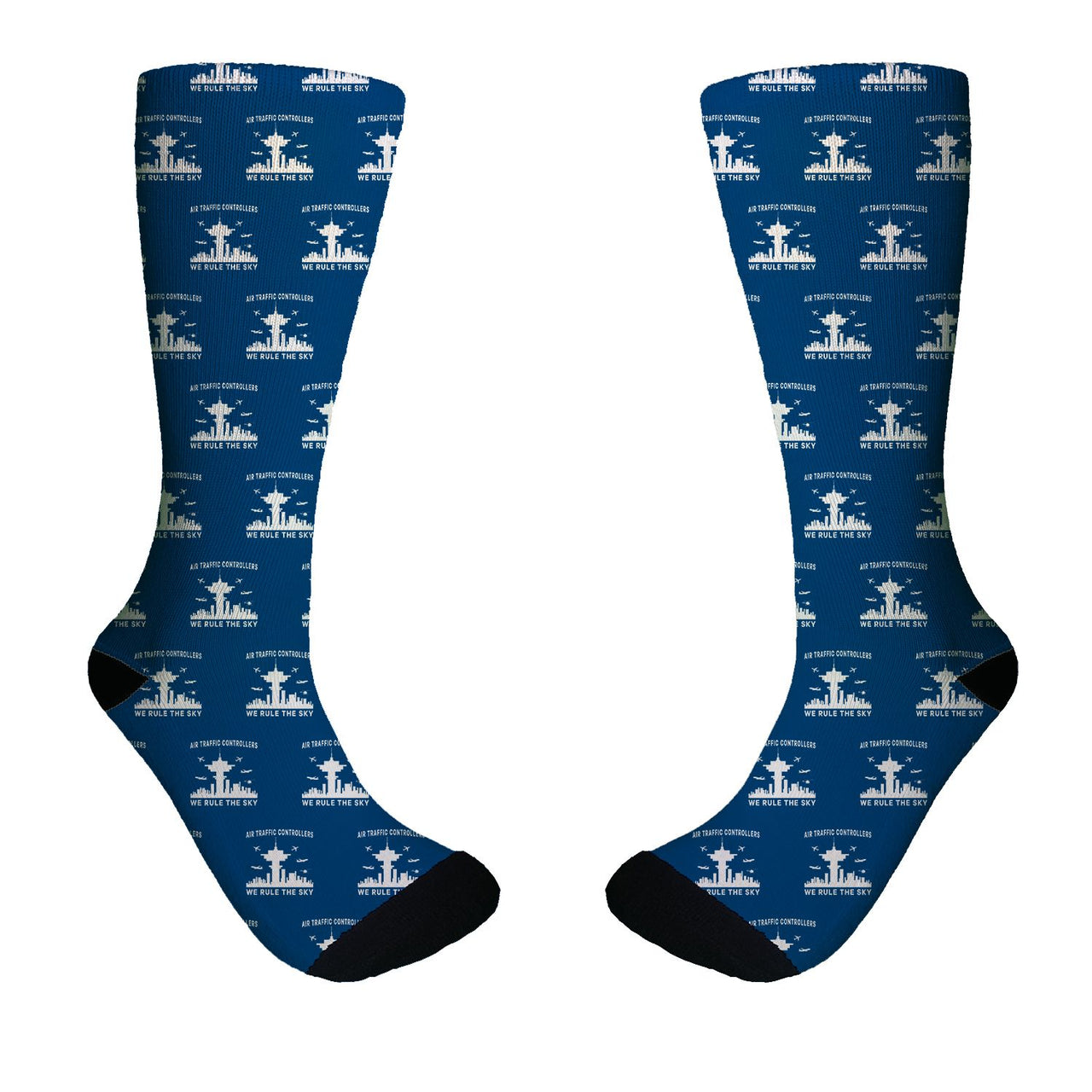 Air Traffic Controllers - We Rule The Sky Designed Socks