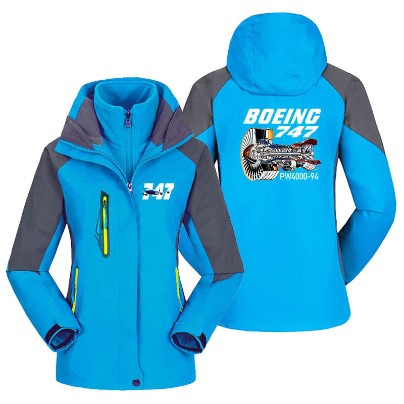 Boeing 747 & PW4000-94 Engine Designed Thick "WOMEN" Skiing Jackets