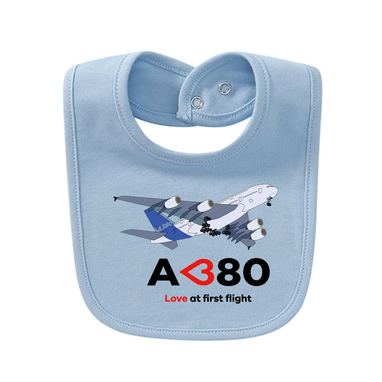 Airbus A380 Love at first flight Designed Baby Saliva & Feeding Towels