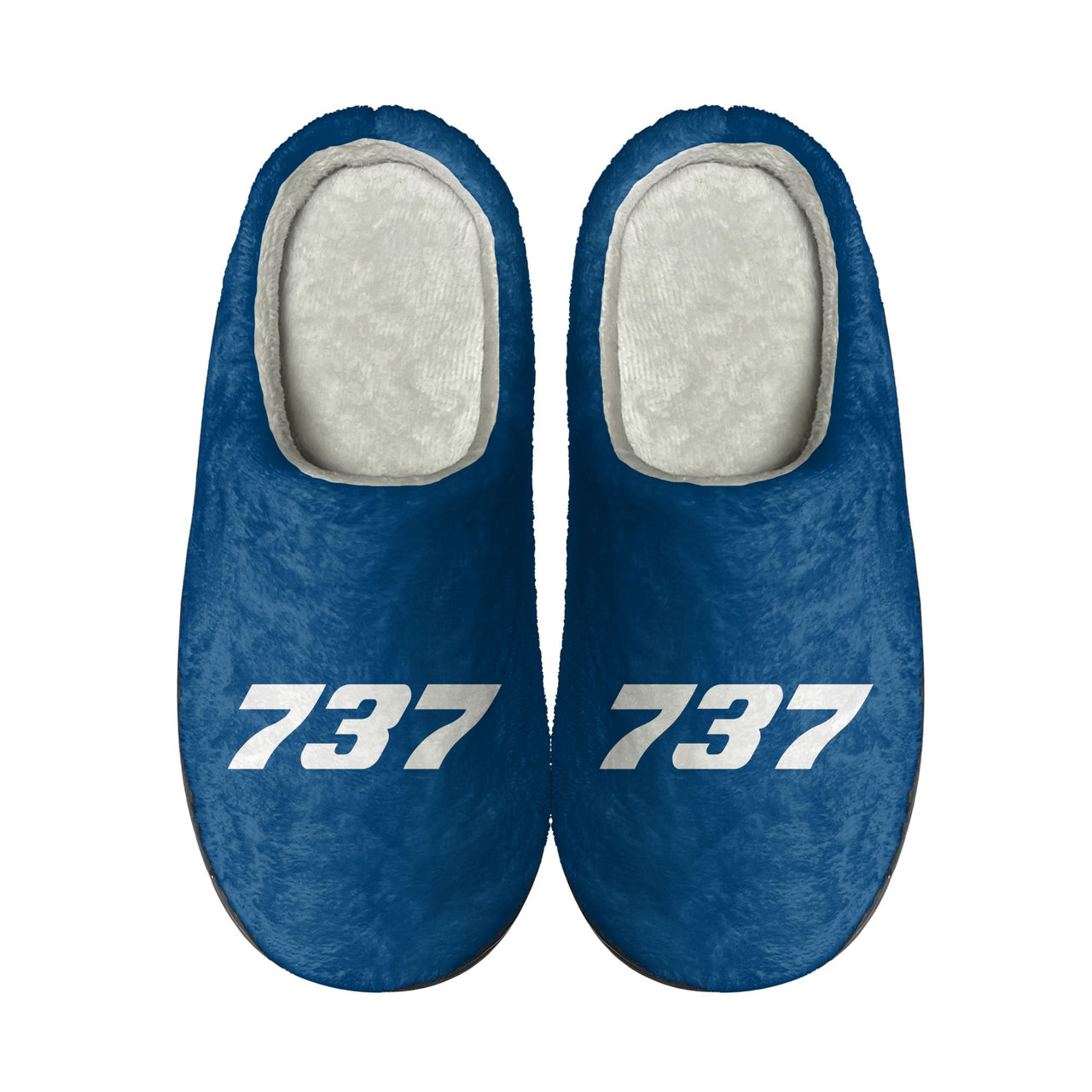 737 Flat Text Designed Cotton Slippers