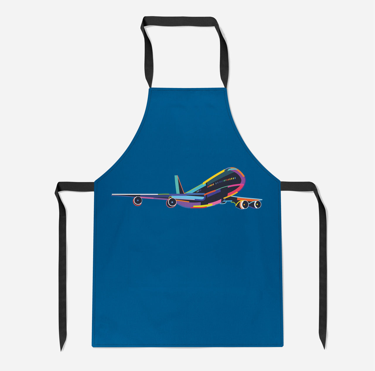 Multicolor Airplane Designed Kitchen Aprons