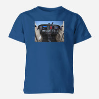 Thumbnail for Cessna 172 Cockpit Designed Children T-Shirts