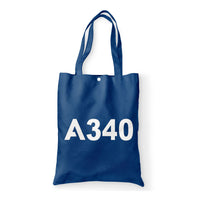 Thumbnail for A340 Flat Text Designed Tote Bags