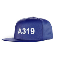 Thumbnail for A319 Flat Text Designed Snapback Caps & Hats