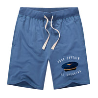 Thumbnail for Your Captain Is Speaking Designed Cotton Shorts