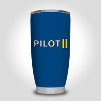 Thumbnail for Pilot & Stripes (2 Lines) Designed Tumbler Travel Mugs