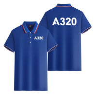 Thumbnail for A320 Flat Text Designed Stylish Polo T-Shirts (Double-Side)
